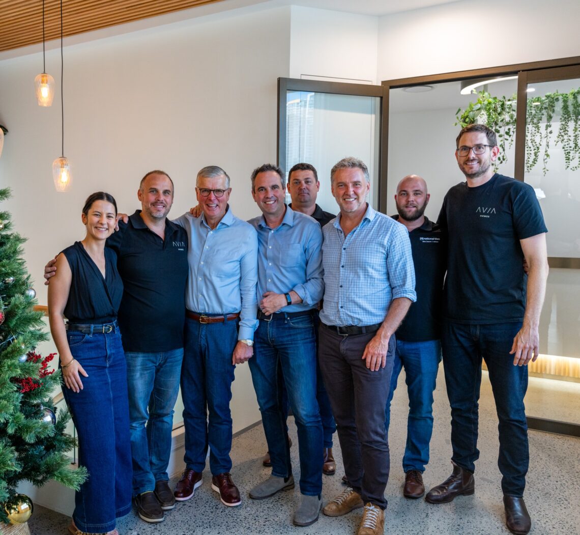 Avia Homes team with National Tiles team and Frank Walker